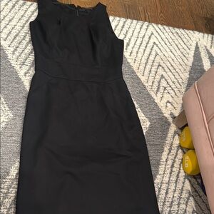 J. Crew Black Sheath Midi Dress